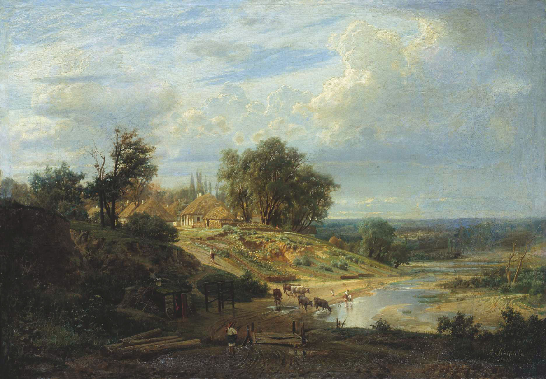В 18 веке был диким полем. А. А. Киселёв: «вид окрестностей Москвы» (1865).